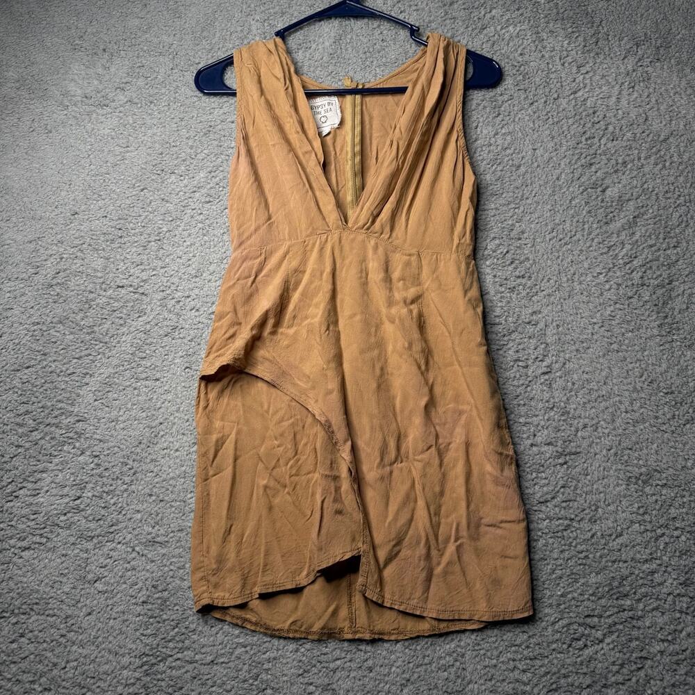 Gypsy by the Sea Dress Women's Medium Tan Sleeveless Mini